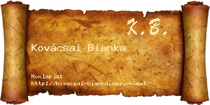 Kovácsai Bianka névjegykártya