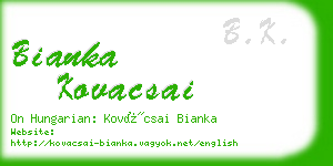 bianka kovacsai business card